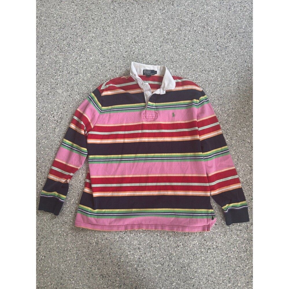 Polo RL Multi Color Rugby Shirt Size Large